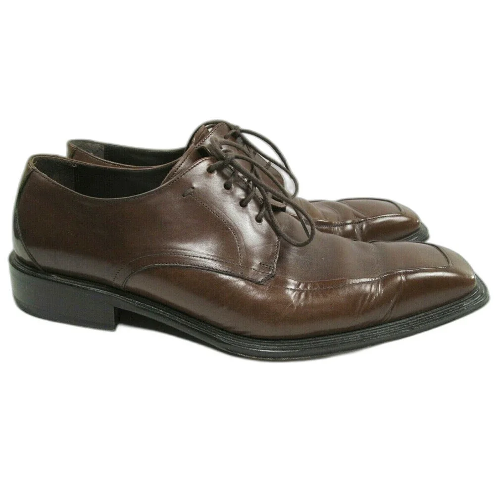 Massimo Dutti Brown Apron Toe Derby Shoes Size US 9 EUR 43